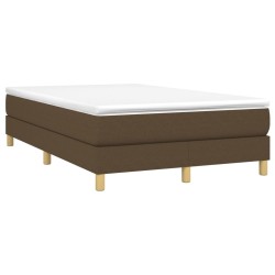 Sommier à lattes de lit avec matelas Marron foncé 120x200 cm 