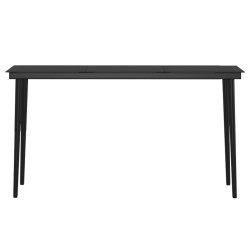 Ensemble à manger de jardin coussins 5 pcs Beige/noir 