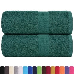 Serviettes de visage 2 pcs vert 30x30 cm 360 g/m² 100% coton 