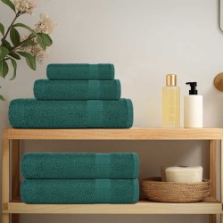Serviettes de visage 2 pcs vert 30x30 cm 360 g/m² 100% coton 