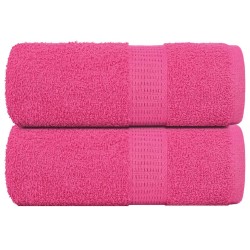Serviettes de visage 2 pcs rose 30x30 cm 360 g/m² 100% coton 