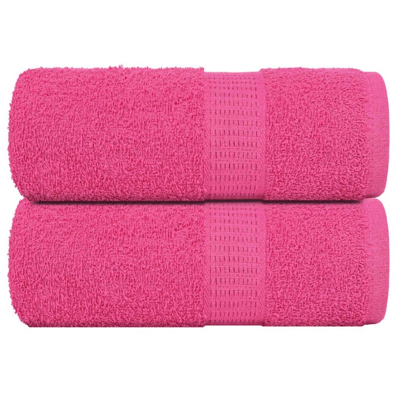 Serviettes de visage 2 pcs rose 30x30 cm 360 g/m² 100% coton 
