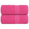 Serviettes de visage 2 pcs rose 30x30 cm 360 g/m² 100% coton 
