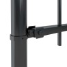 Clôture de jardin avec dessus en cerceau Acier 8,5 x 1,5 m Noir 
