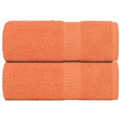 Serviettes de visage 2 pcs orange 30x30 cm 360 g/m² 100% coton 