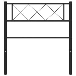 Tête de lit métal noir 75 cm 