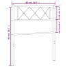 Tête de lit métal noir 75 cm 