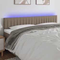 Tête de lit à LED Taupe 160x5x78/88 cm Tissu 