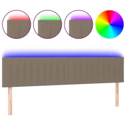 Tête de lit à LED Taupe 160x5x78/88 cm Tissu 