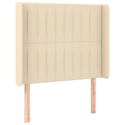 Tête de lit avec oreilles Crème 83x16x118/128 cm Tissu 