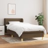 Sommier à lattes de lit avec matelas Marron foncé 100x200 cm 
