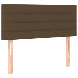 Sommier à lattes de lit avec matelas Marron foncé 100x200 cm 