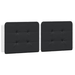 Lit avec matelas blanc et noir 120x200 cm similicuir 