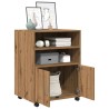Armoire à roulettes chêne artisanal 60x48x81 cm bois ingénierie 