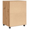 Armoire à roulettes chêne artisanal 60x48x81 cm bois ingénierie 