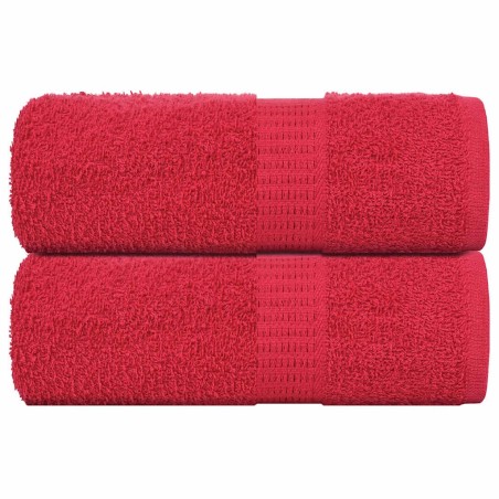 Serviettes de visage 2 pcs rouge 30x30 cm 360 g/m² 100% coton 