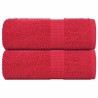 Serviettes de visage 2 pcs rouge 30x30 cm 360 g/m² 100% coton 