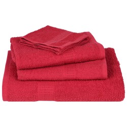 Serviettes de visage 2 pcs rouge 30x30 cm 360 g/m² 100% coton 