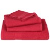 Serviettes de visage 2 pcs rouge 30x30 cm 360 g/m² 100% coton 