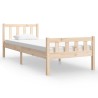 Cadre de lit sans matelas bois massif 