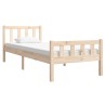 Cadre de lit sans matelas bois massif 