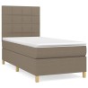 Sommier à lattes de lit avec matelas Taupe 80x200 cm Tissu 