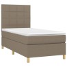 Sommier à lattes de lit avec matelas Taupe 80x200 cm Tissu 