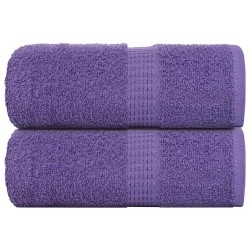 Serviettes de visage 2 pcs violet 30x30 cm 360 g/m² 100% coton 