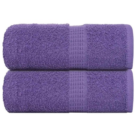 Serviettes de visage 2 pcs violet 30x30 cm 360 g/m² 100% coton 
