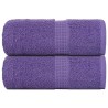 Serviettes de visage 2 pcs violet 30x30 cm 360 g/m² 100% coton 