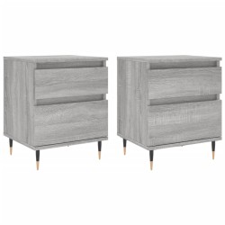 Tables de chevet 2 pcs sonoma gris 40x35x50 cm bois ingénierie 