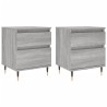 Tables de chevet 2 pcs sonoma gris 40x35x50 cm bois ingénierie 