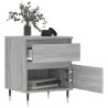 Tables de chevet 2 pcs sonoma gris 40x35x50 cm bois ingénierie 