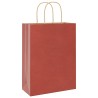 Sacs en papier 50 pcs avec poignées rouge 26x12x35 cm 