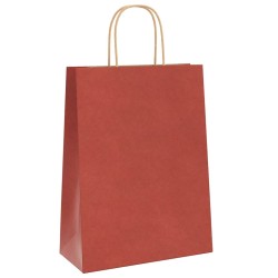Sacs en papier 50 pcs avec poignées rouge 26x12x35 cm 