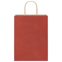 Sacs en papier 50 pcs avec poignées rouge 26x12x35 cm 
