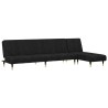 Ensemble de canapés 2 pcs noir velours 