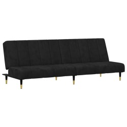 Ensemble de canapés 2 pcs noir velours 