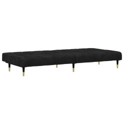 Ensemble de canapés 2 pcs noir velours 