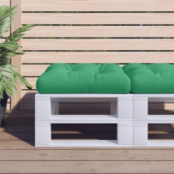 Coussin de palette vert tissu 