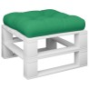 Coussin de palette vert tissu 