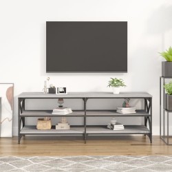 Meuble TV sonoma gris 140x40x50 cm bois d'ingénierie 