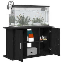 Support d'aquarium chêne noir 101x41x58 cm bois d'ingénierie 