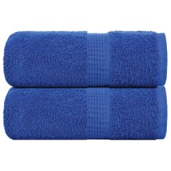 Serviettes de visage 2 pcs bleu 30x30 cm 360 g/m² 100% coton 