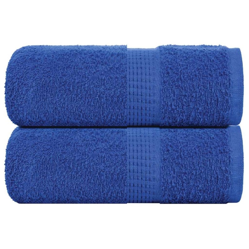Serviettes de visage 2 pcs bleu 30x30 cm 360 g/m² 100% coton 