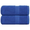 Serviettes de visage 2 pcs bleu 30x30 cm 360 g/m² 100% coton 