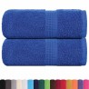 Serviettes de visage 2 pcs bleu 30x30 cm 360 g/m² 100% coton 