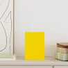 Sacs en papier 50 pcs avec poignées jaune 15x8x21 cm 