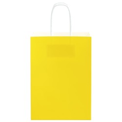 Sacs en papier 50 pcs avec poignées jaune 15x8x21 cm 