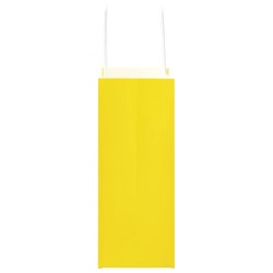 Sacs en papier 50 pcs avec poignées jaune 15x8x21 cm 